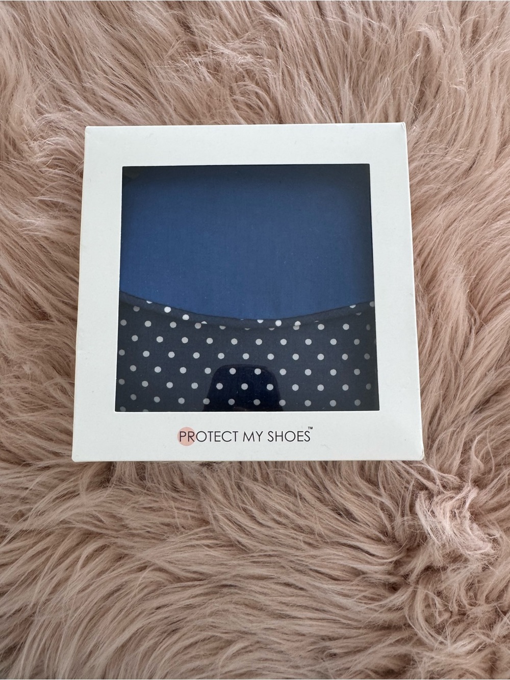 Protect my shoes Shoe Covers - Navy with White Polka Dots